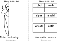 Search result: 'Flower Activity Book, A Printable Book: Finish the Drawing, Word Unscramble'