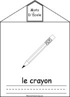 Search result: 'School Words Book in French, A Printable Book: Crayon/Pencil'