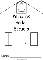 Search result: 'School Words Book in Spanish, A Printable Book: Cover'