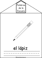 Search result: 'School Words Book in Spanish, A Printable Book: El L&#225;piz/Pencil'