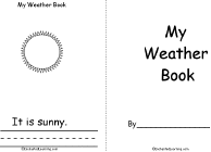 Search result: 'My Weather Book, A Printable Book: Cover, Sunny'