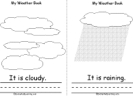 Search result: 'My Weather Book, A Printable Book: Cloudy, Raining'