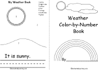 Search result: 'My Weather Color-by-Number Book, A Printable Book: Cover, Sunny'