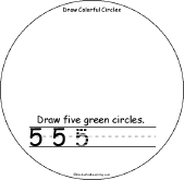 Search result: 'Draw Colorful Circles Book: 5 green Circles'