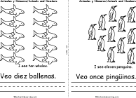 Search result: 'Animales Y N&#250;meros Book, A Printable Bilingual Book: 10 Whales, 11 Penguins'