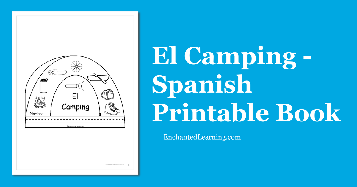 El Camping Spanish Printable Book Enchanted Learning