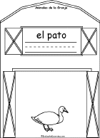 Search result: 'Animales De La Granja Book, A Printable Book in Spanish: Duck'