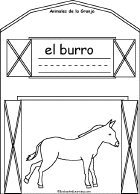 Search result: 'Animales De La Granja Book, A Printable Book in Spanish: Burro/Donkey'