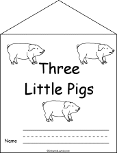 Search result: 'Three Little Pigs Book, A Printable Book: Cover'