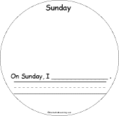 Search result: 'Days of the Week Early Reader Book: Sunday Page'