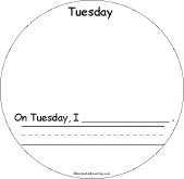Search result: 'Days of the Week Early Reader Book: Tuesday Page'