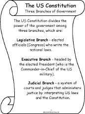 Search result: 'US Constitution Book, A Printable Book: Three Branches of Government'