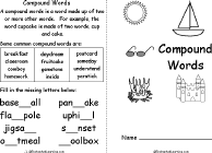 Search result: 'Compound Words Book, A Printable Book: Cover, DCompound, RCompound'