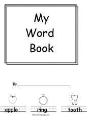 Search result: 'My Word Book, A Printable Book: Cover'