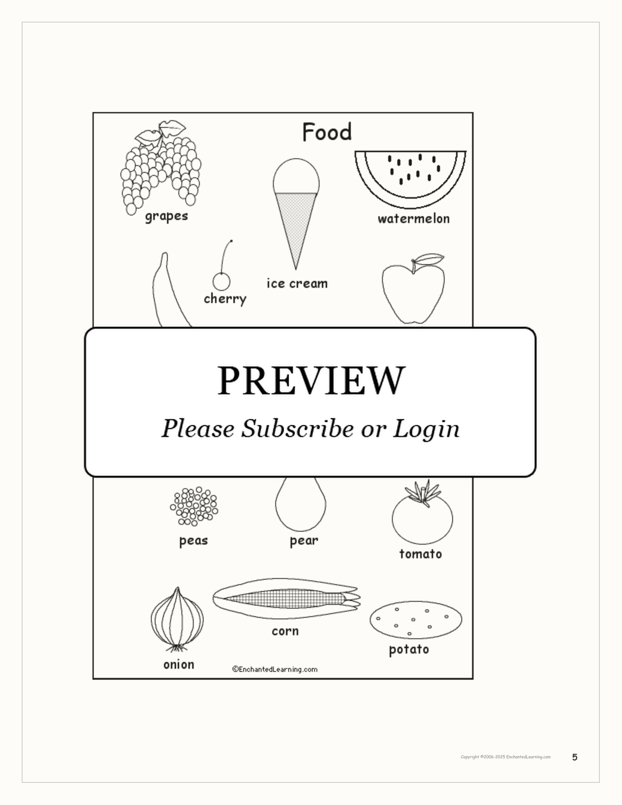 Word Book (#1) interactive printout page 5