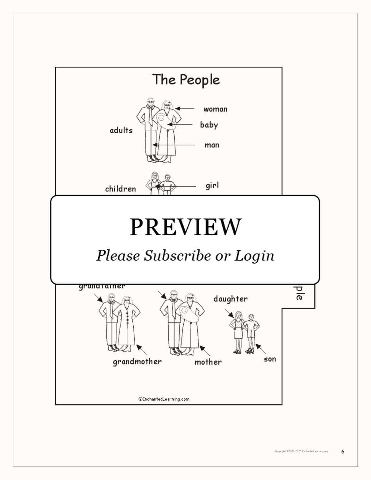 Word Book (#1) interactive printout page 6