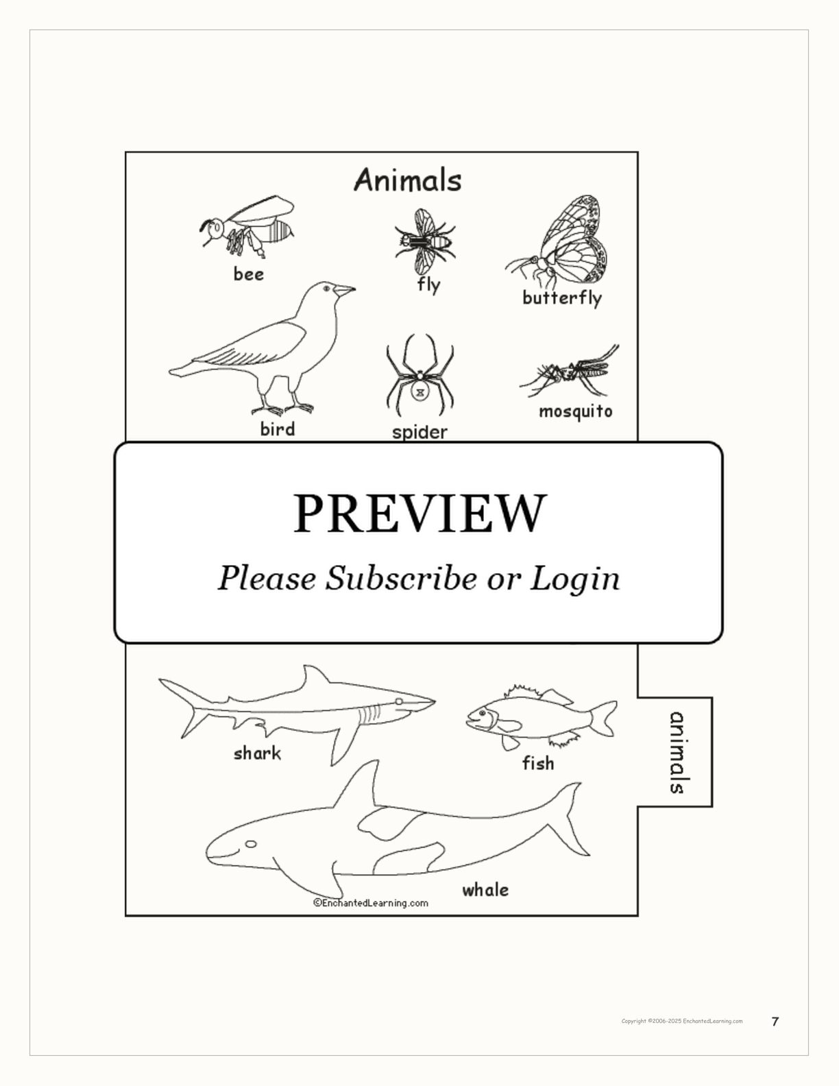 Word Book (#1) interactive printout page 7