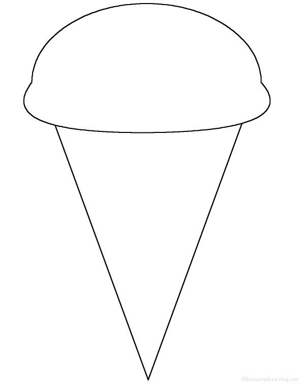 Template Ice Cream Cone