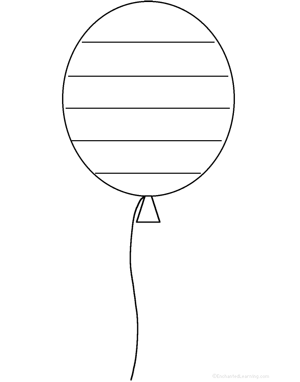 Search result: 'Balloon: Shape Poem - Printable Worksheet'