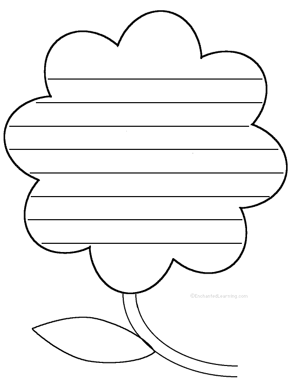 Flower Writing Template