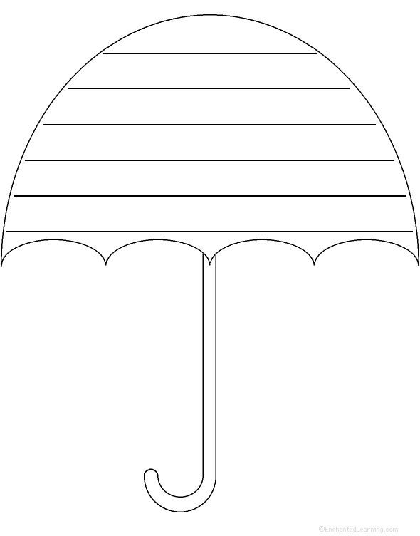 Search result: 'Umbrella: Shape Poem - Printable Worksheet'