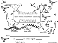 dinosaur calendar