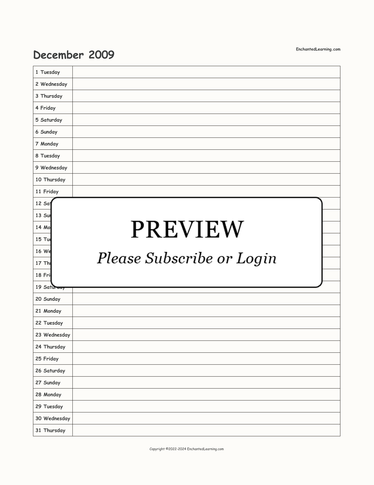 2009-2010 School-Year Scheduling Calendar interactive printout page 6