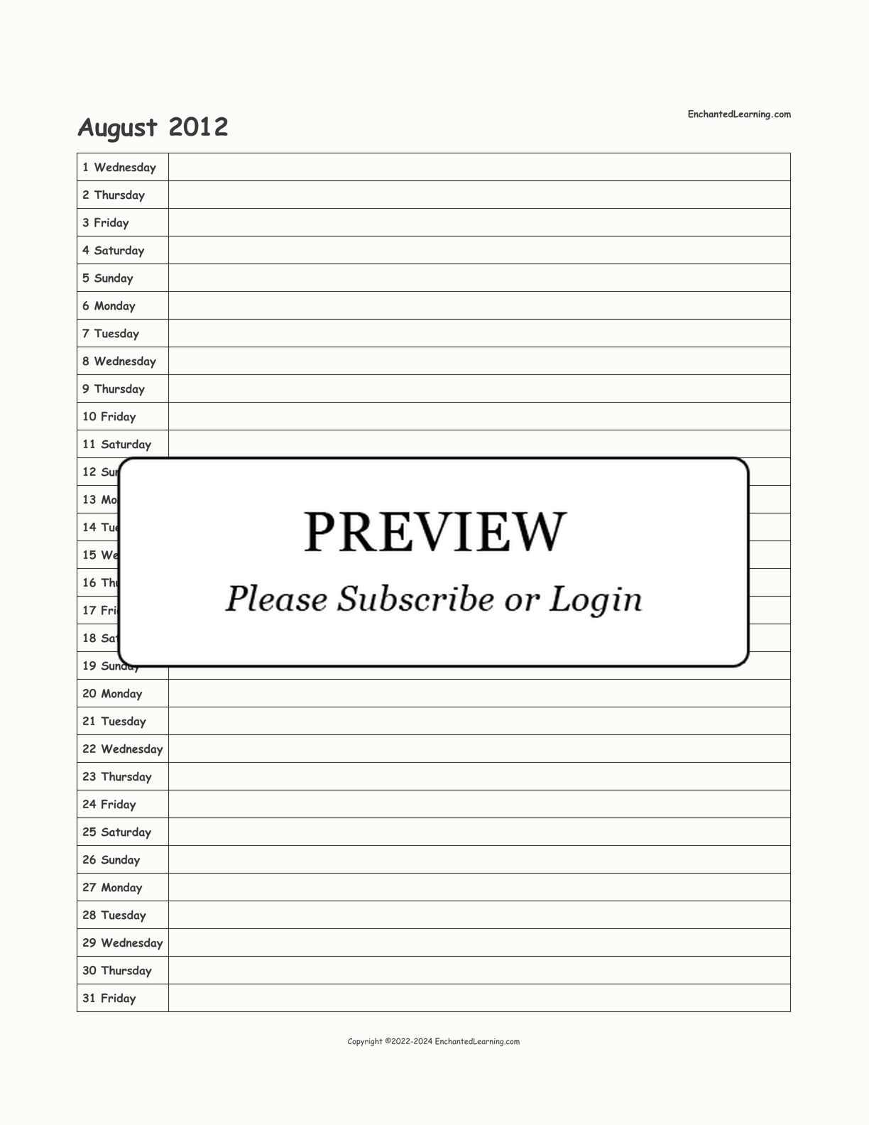 2012-2013 School-Year Scheduling Calendar interactive printout page 2