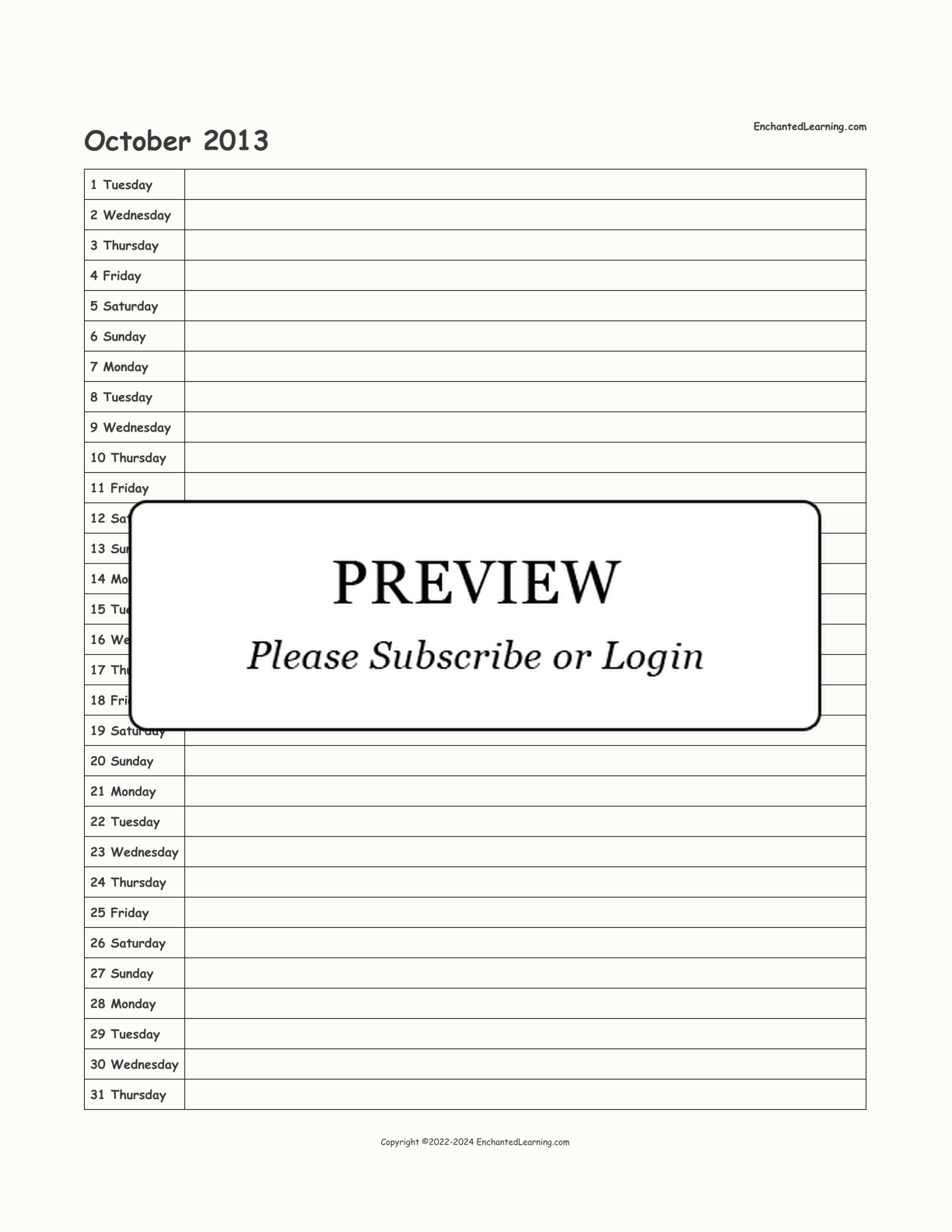 2013-2014 School-Year Scheduling Calendar interactive printout page 4