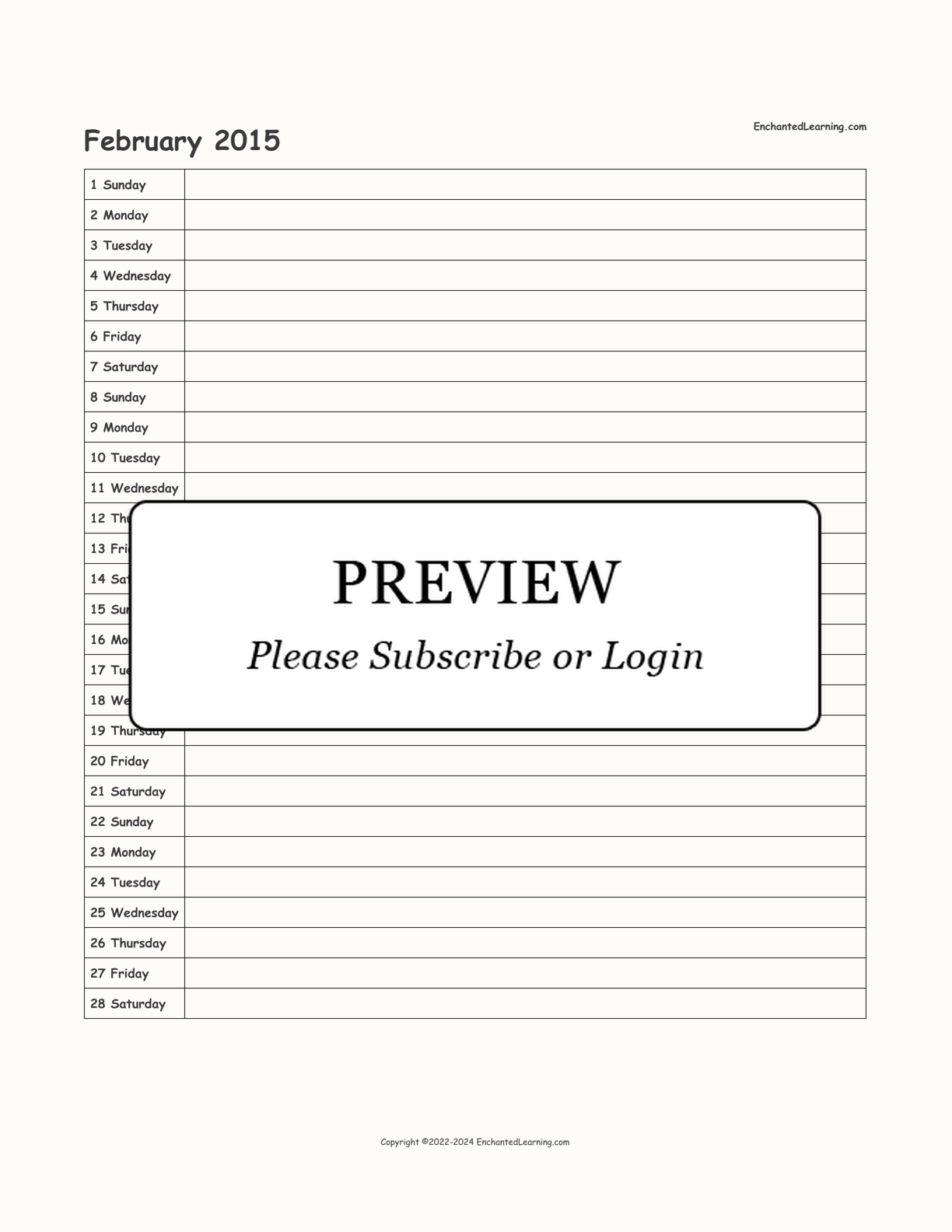 2014-2015 School-Year Scheduling Calendar interactive printout page 8
