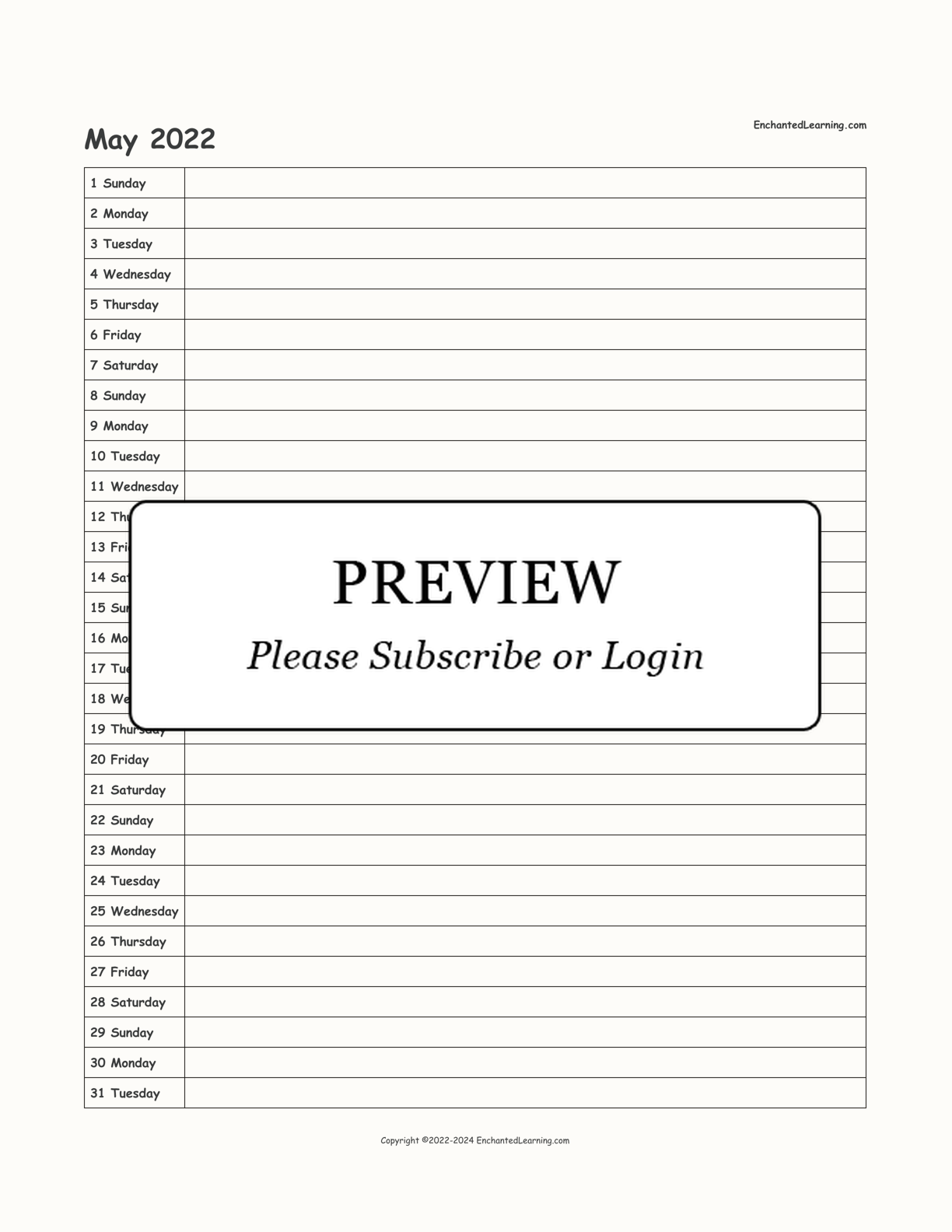 2021-2022 School-Year Scheduling Calendar interactive printout page 11