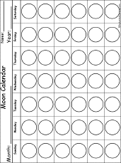 Phases Of The Moon Chart To Fill In