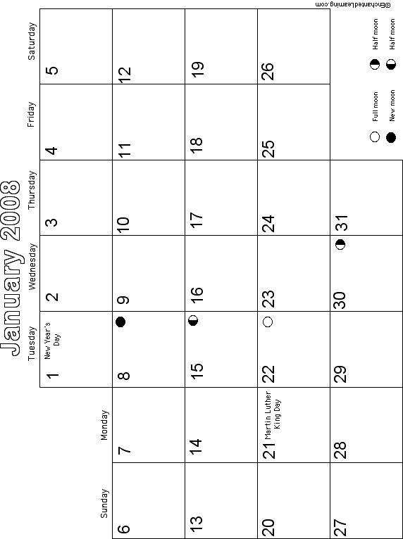 Search result: 'January Teacher's Planning Calendar 2007-2008 Printable'