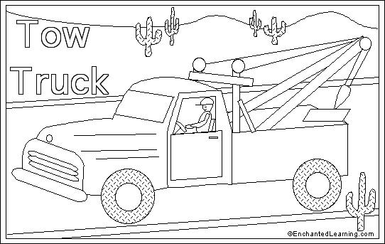 Tow Trucks Coloring Pages 2