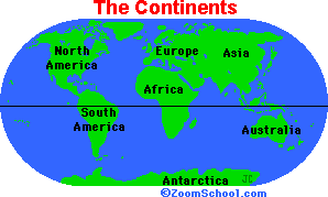 The Continents Land Area Zoomschool Com