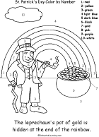  St Patrick s Day  Color  by Number EnchantedLearning com