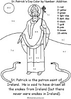 Search result: 'St. Patrick's Day Color by Number-Subtraction: St. Patrick, Snakes'
