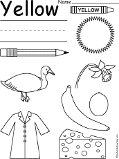 Yellow Coloring Sheets 3