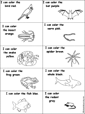I Can Color Animal Words