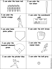 Search result: 'I Can Color Baseball Words'