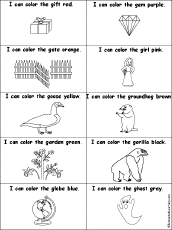 Color G Words
