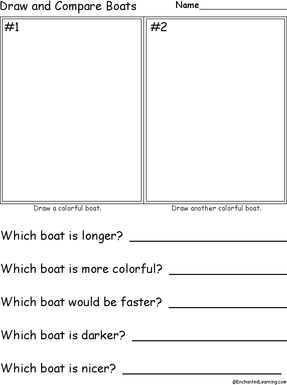 Boats - Draw and Compare Boats