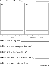 Search result: 'Two White Things - Draw and Compare'