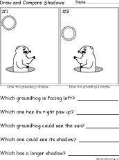 Groundhog Day Draw-and-Compare Shadows