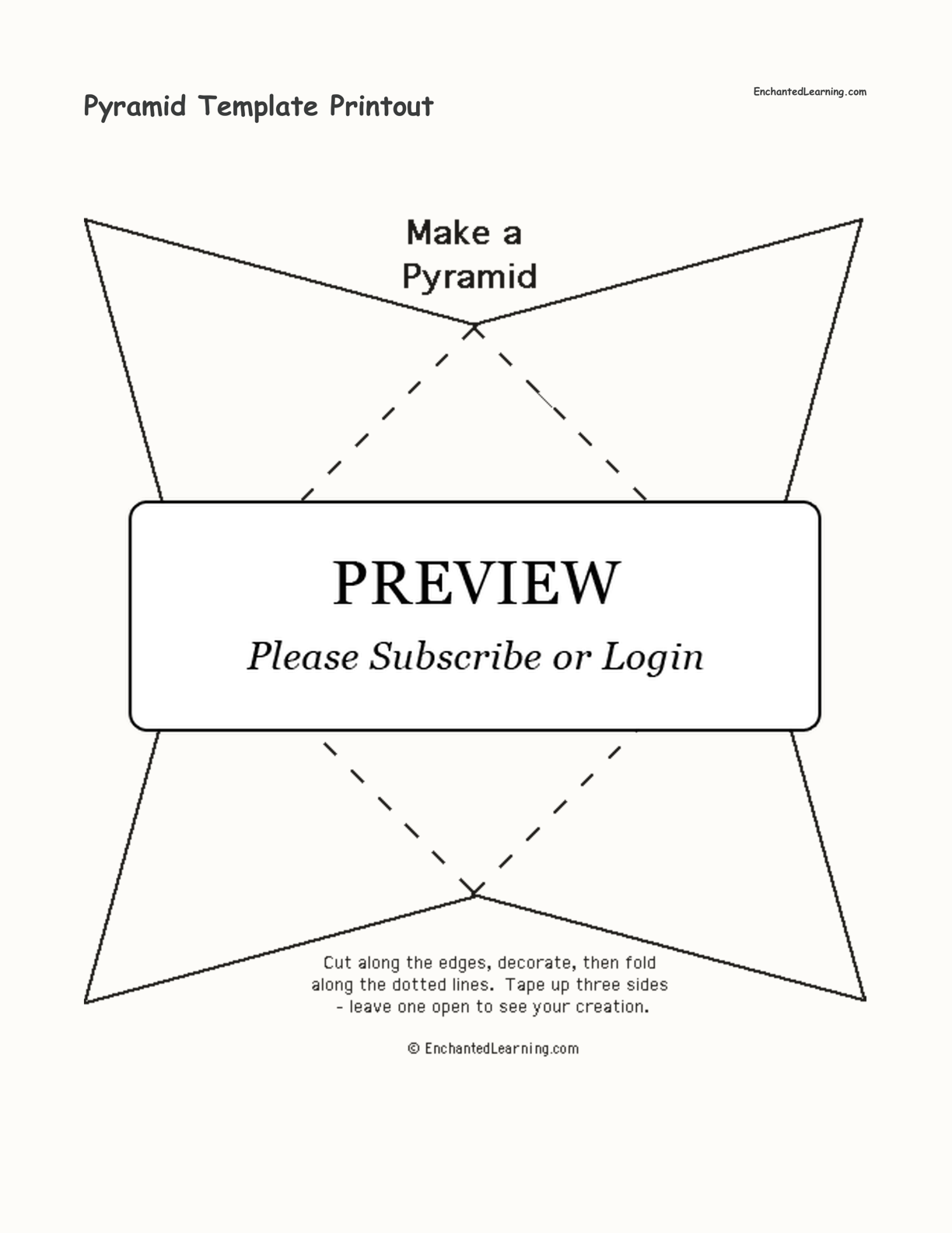 Pyramid Template Printout interactive printout page 1