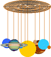 Hanging the planets.