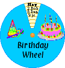 The finished birthday wheel.
