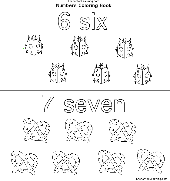 Search result: 'Numbers Coloring Book: Six, Seven'