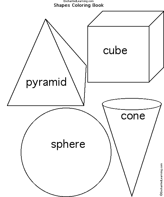 Search result: 'Shapes Coloring Book: Cube, Sphere, Cone, Pyramid'