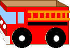 Completed firetruck craft